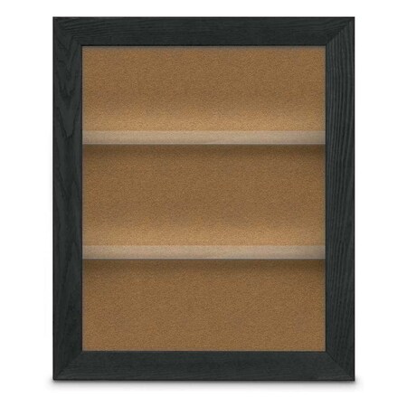 United Visual Products Outdoor Enclosed Combo Board, 42"x32", Brnz Frame/Burgundy & Dark Spruce UVCB4232ODBZ-BURGUN-DRKSPR